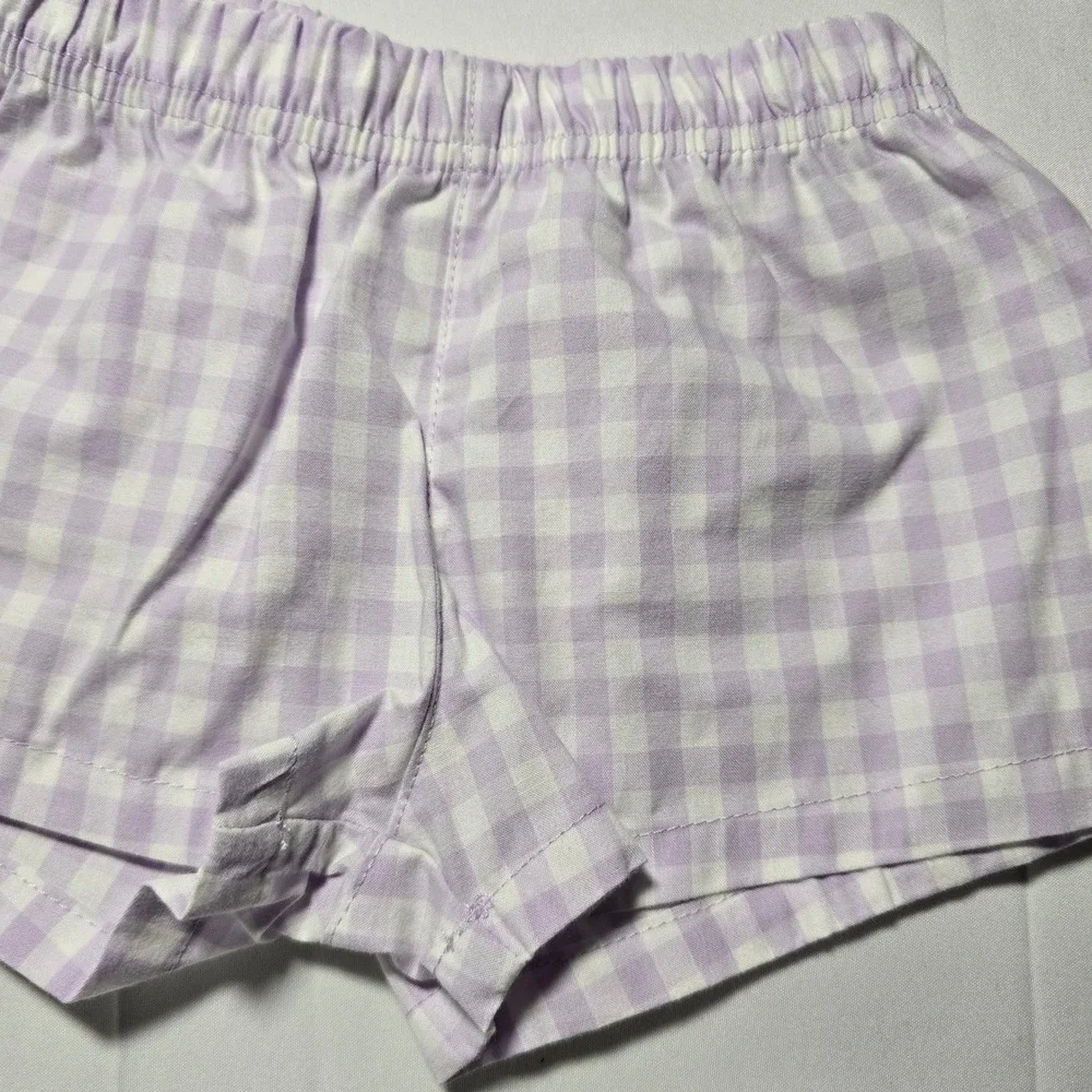 Carters Baby Girls 3-6m Easter Bunny Shirt Gingham Shorts Set White Purple Nwt